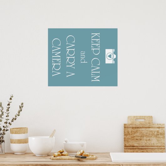 Poster Restez calme et portez une caméra (Cuisine)