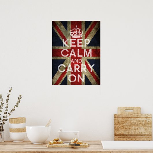 Poster Restez calme et poursuivez (Cuisine)