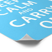 Poster Restez calme et poursuivez (Coin)