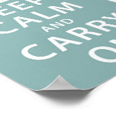 Poster Restez calme et poursuivez (Coin)