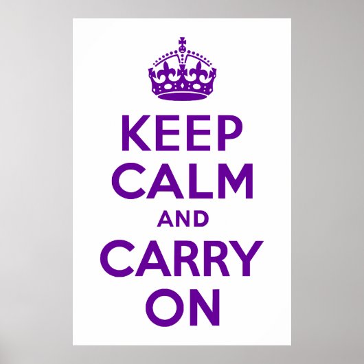 Poster Restez calme et poursuivez (Devant)
