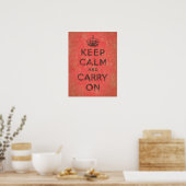Poster Restez calme et poursuivez (Cuisine)