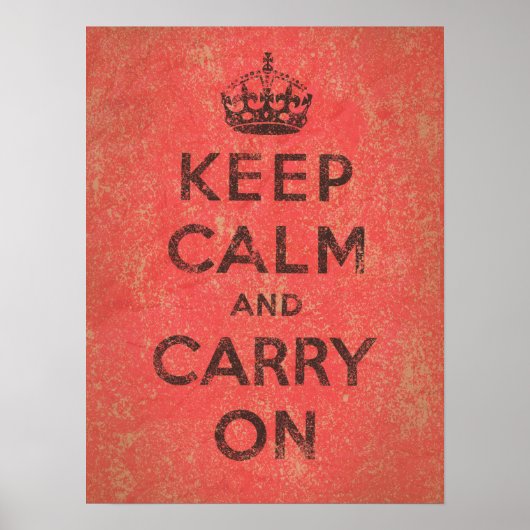 Poster Restez calme et poursuivez (Devant)