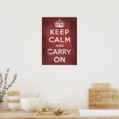 Poster Restez calme et poursuivez (Cuisine)