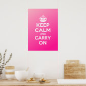 Poster Restez calme et poursuivez (Cuisine)