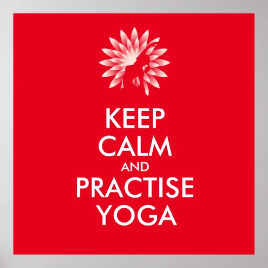 Poster Restez calme et pratiquez le yoga (Devant)
