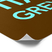 Poster Restez calme et profitez de votre Greyhound italie (Coin)