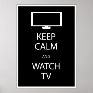 Poster Restez calme et regardez la télévision
