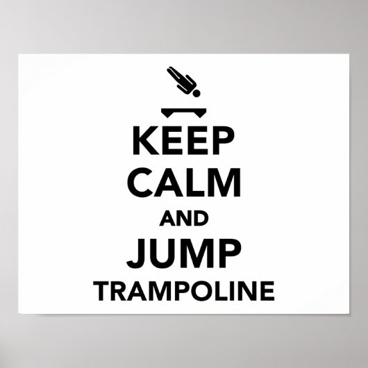 Poster Restez calme et sautez trampoline (Devant)
