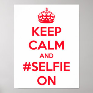 Poster Restez calme et #selfie