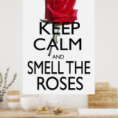 Poster Restez calme et sentez les Roses (Cuisine)