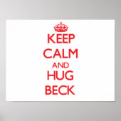 Poster Restez calme et serrez Hug Beck (Devant)
