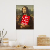 Poster Restez Calme Et Souriez (Cuisine)