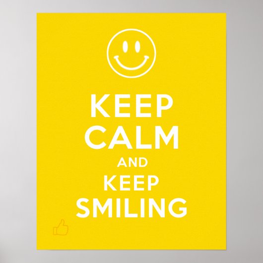 Poster Restez Calme Et Souriez (Devant)