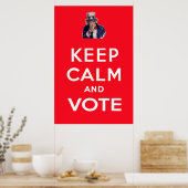 Poster Restez calme et votez (Cuisine)