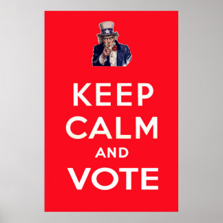 Poster Restez calme et votez