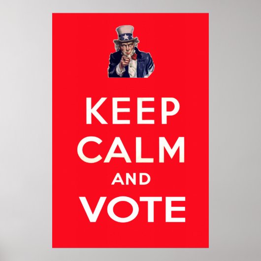 Poster Restez calme et votez (Devant)