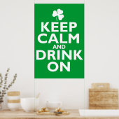 Poster Restez calme Jour de la Saint Patrick Humour (Cuisine)