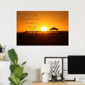 Poster Restez calme Posez le fardeau sur l'Eternel (Bureau à domicile)