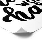 Poster Restez calme Restez à la maison Travaillez dur (Coin)