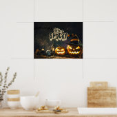 Poster Restez Éffrayant Halloween Night Holiday (Cuisine)