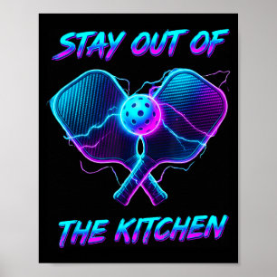 Poster Restez en dehors du terrain de joueur de picklebal
