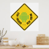 Poster Restez focalisés ... Conserver les côtés des signe (Cuisine)