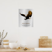 Poster Restez fort Aigle chauve Motivationnel Gris Brown (Cuisine)