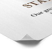 Poster Restez fort Aigle chauve Motivationnel Gris Brown (Coin)