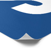 Poster Restez fort Inspirationnel Bleu Blanc (Coin)