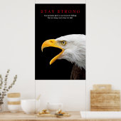 Poster Restez fort Motivationnel de l'aigle chauve (Cuisine)