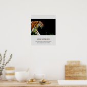 Poster Restez fort Tigre Motivationnel Animal Artwork (Cuisine)