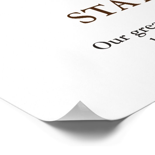 Poster Restez forts Aigle à tête blanche Motivationnel (Coin)