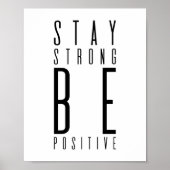 Poster Restez forts Soyez positifs | Motivation (Devant)