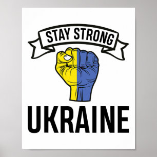 Poster Restez forts Ukraine - Paix - Liberté