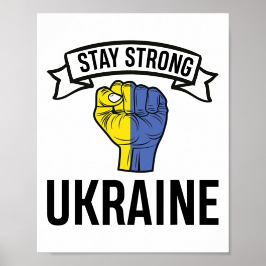 Poster Restez forts Ukraine - Paix - Liberté  (Devant)
