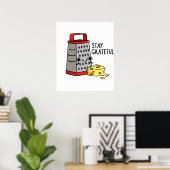 Poster Restez Grateful Funny Pun au fromage (Bureau à domicile)