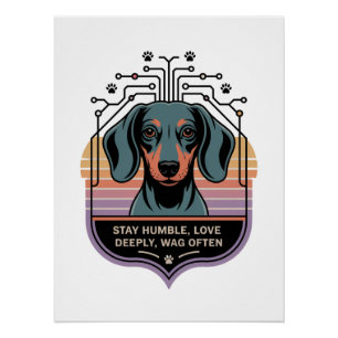 Poster Restez Humbles, Aimez Profondément, Remuez Souvent