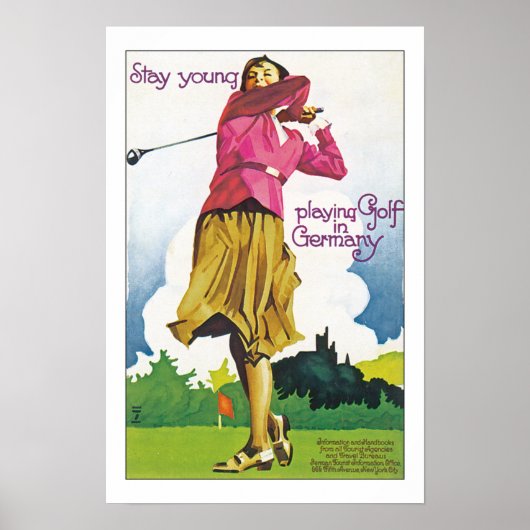 Poster Restez jeune en jouant au golf en Allemagne (Devant)