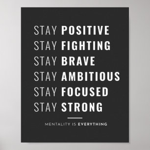 Poster Restez positif Restez actif