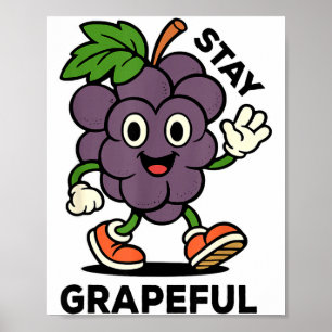 Poster Restez reconnaissants - Style Rétro - Pun de fruit