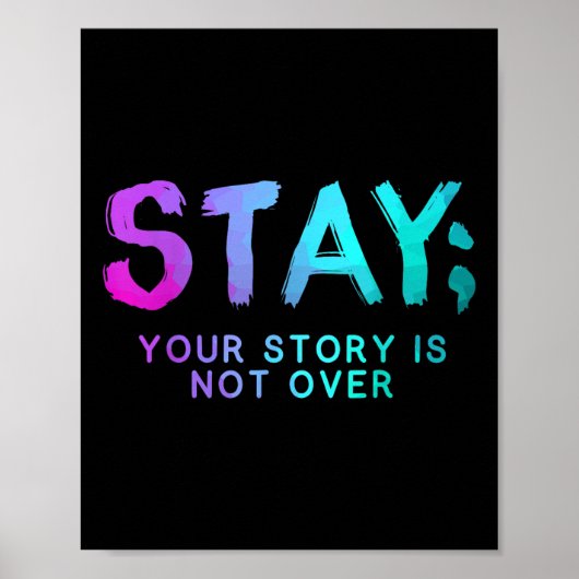 Poster Restez Semicolon Mois de sensibilisation à la prév (Devant)
