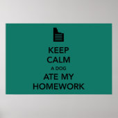 Poster Restez tranquille, le chien mange mes devoirs (Devant)