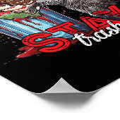 Poster Restez trashy Christmas Raccoon Xmas Trash Panda R (Coin)