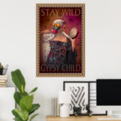 Poster Restez un enfant tzigane sauvage (Bureau à domicile)