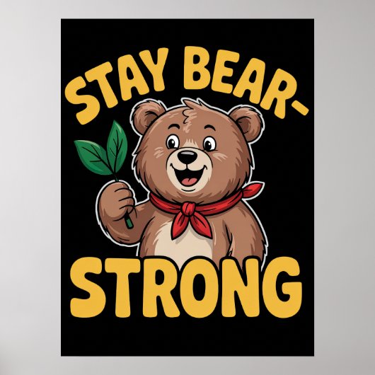 Poster Restez une illustration robuste (Devant)