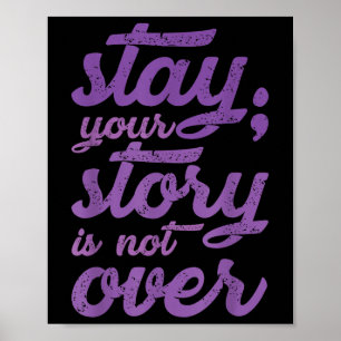Poster Restez Votre Histoire N'Est Pas Sur Le Suicide En