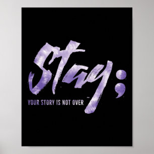 Poster Restez Votre Histoire N'Est Pas Sur Le Suicide En 