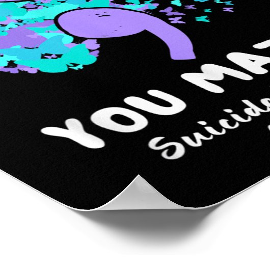 Poster Restez votre papillon de sensibilisation à la prév (Coin)