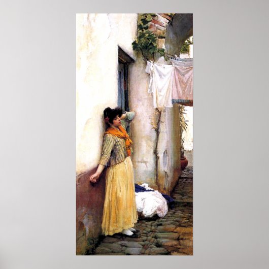 Poster Resting by John William Waterhouse (Devant)